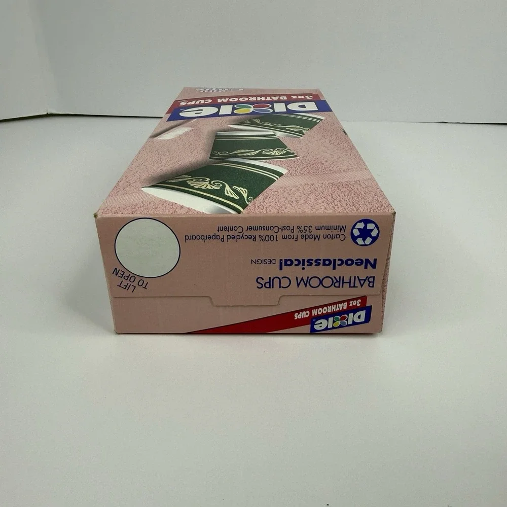 VTG Dixie 3 oz Bathroom Cups Neoclassical 200 Count Brand New Sealed NOS